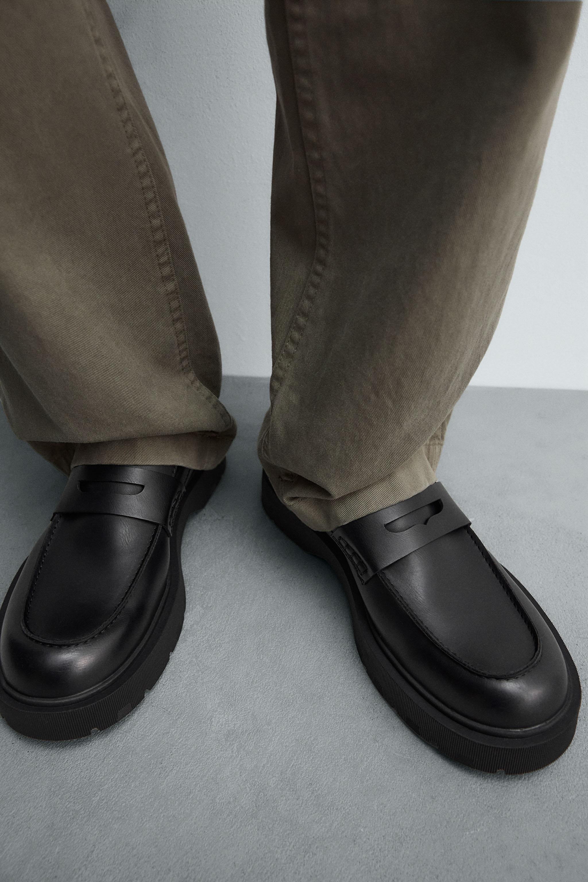 LEATHER PENNY LOAFERS